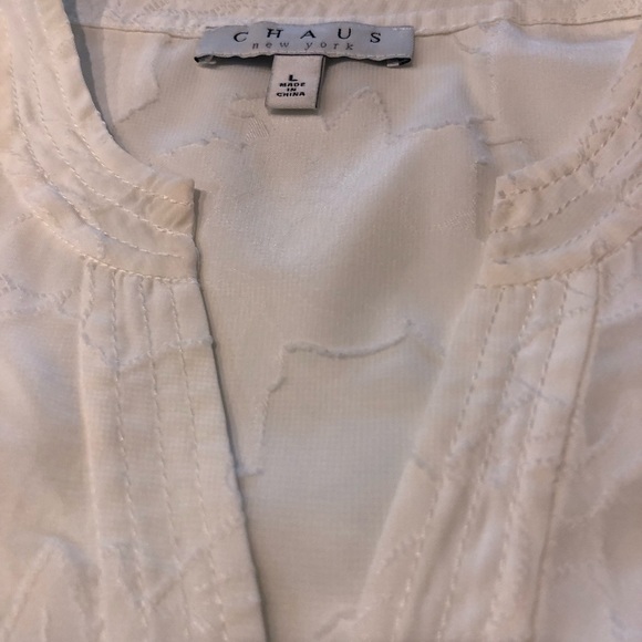 Chaus NY Blouse Sz Lg NWOT Tumc - Picture 9 of 10